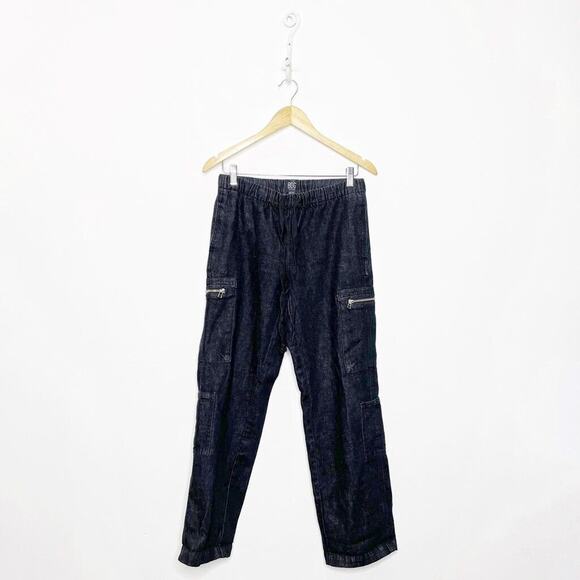 BDG Urban Outfitters Black Denim cargo Zipper Pocket Pull On Jeans Women's XS - Picture 1 of 7